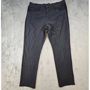 Travis Mathew Pants Mens 38‎ Black Golf Chino Flat Front Stretch Casual Comfort